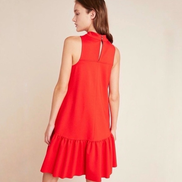 Anthropologie Vibrant Red Mini Dress - Picture 4 of 6